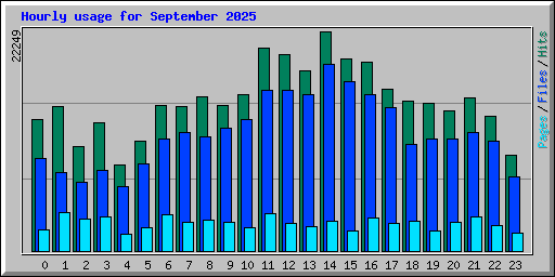 Hourly usage for September 2025