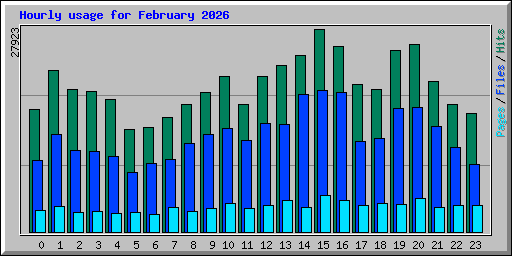 Hourly usage for February 2026